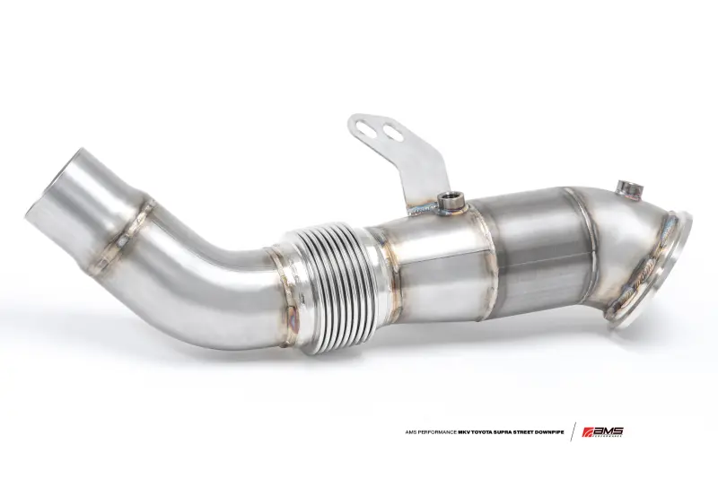 AMS Performance 2020+ Toyota Supra A90 Street Downpipe w GESI Catalytic Converter