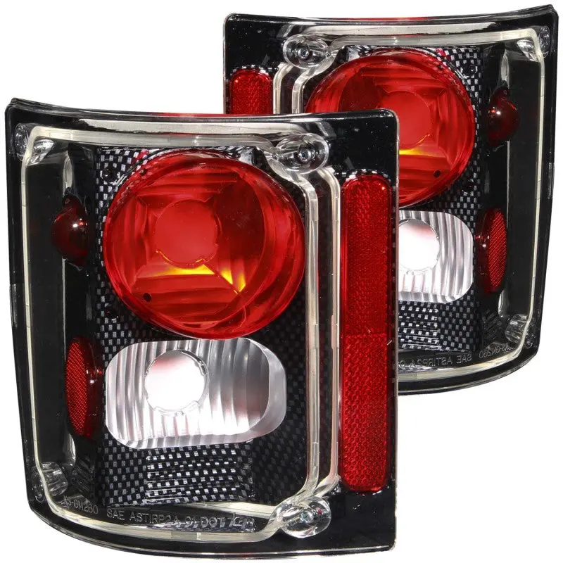 ANZO 1973 1987 Chevrolet C 10 Taillights Carbon