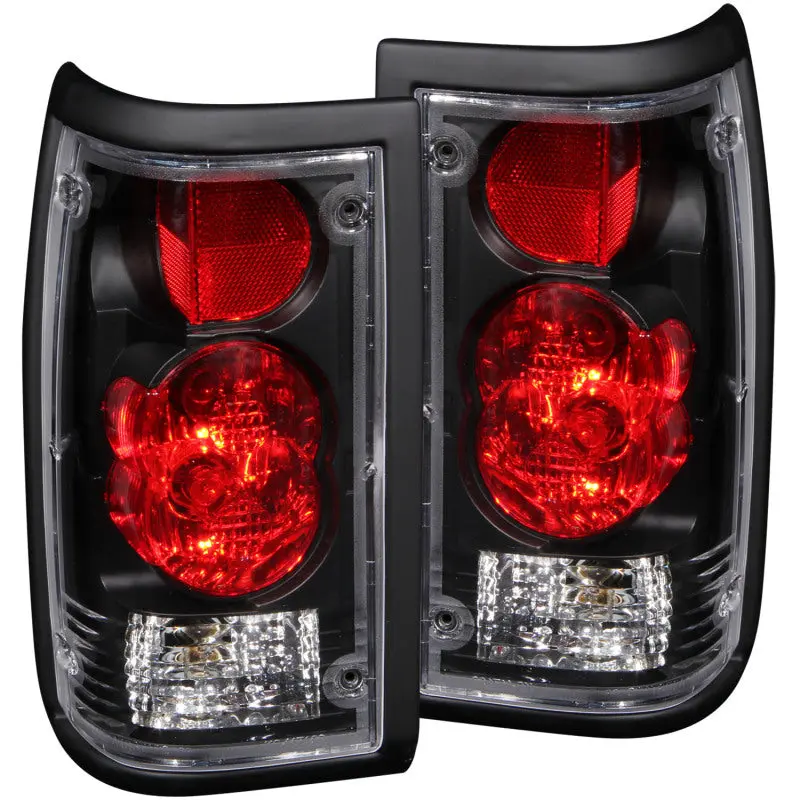 ANZO 1986 1993 Mazda B2000 Taillights Black