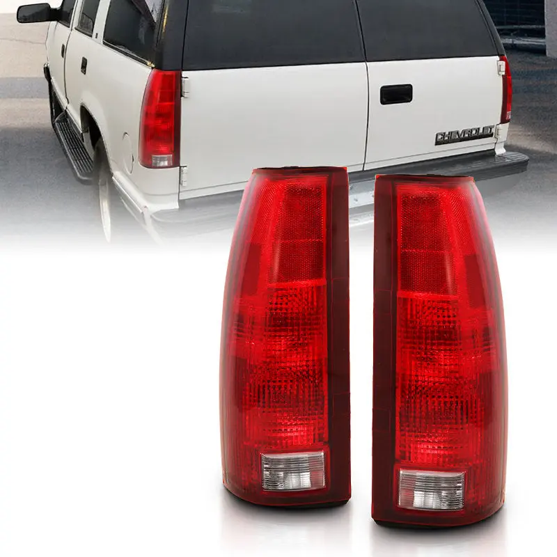 ANZO 1988 1999 Chevy C1500 Taillight Red Clear Lens w Circuit Board(OE Replacement)