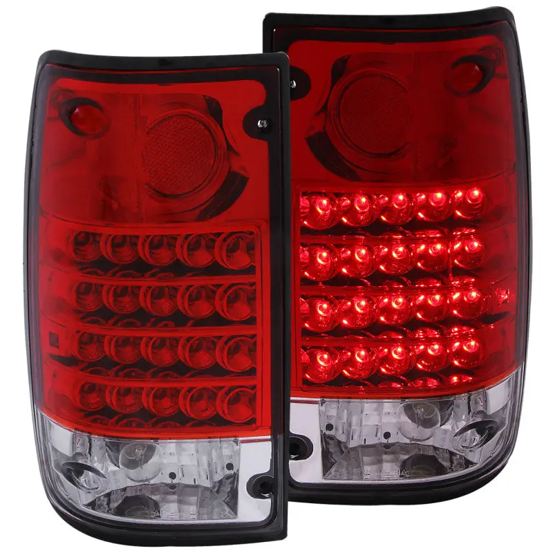 ANZO 1989 1995 Toyota Pickup LED Taillights Red Clear