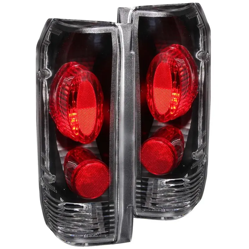 ANZO 1989 1996 Ford F 150 Taillights Black