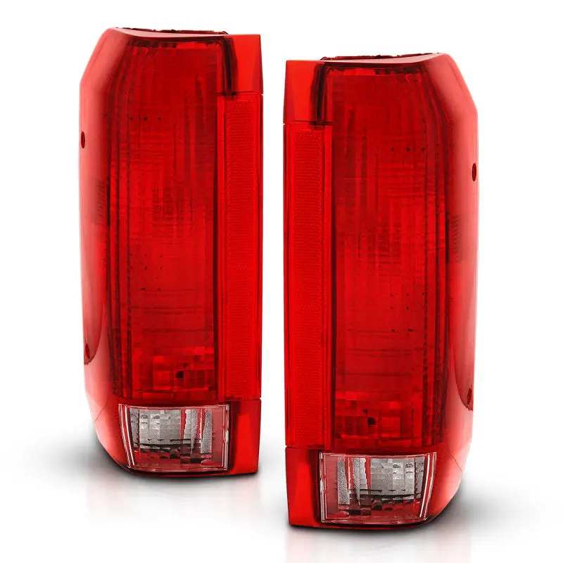 ANZO 1992 1996 Ford Bronco Taillight Red Clear Lens (OE Replacement)