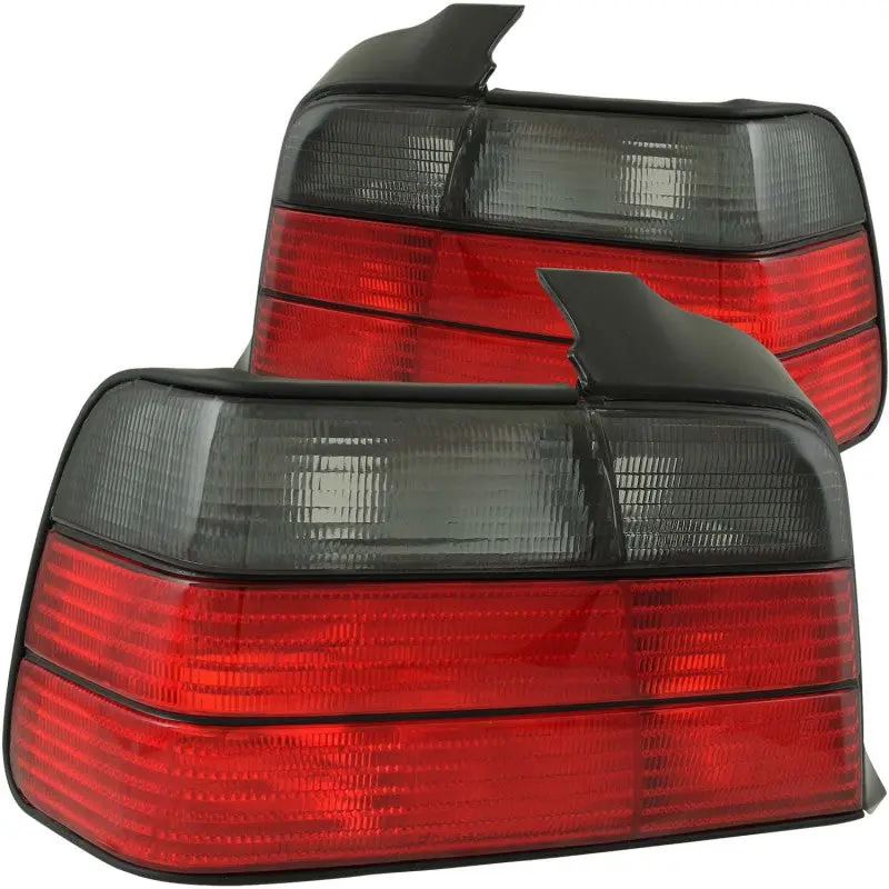 ANZO 1992 1998 BMW 3 Series E36 Sedan Taillights Red Smoke