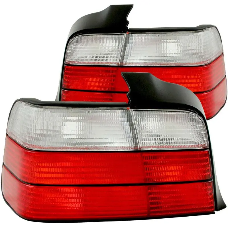 ANZO 1992 1998 BMW 3 Series E36 Sedan Taillights Red Clear