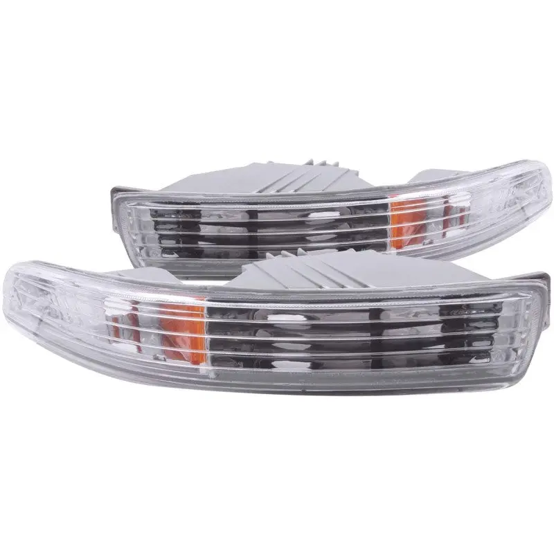 ANZO 1994 1997 Acura Integra Euro Parking Lights Chrome w Amber Reflector
