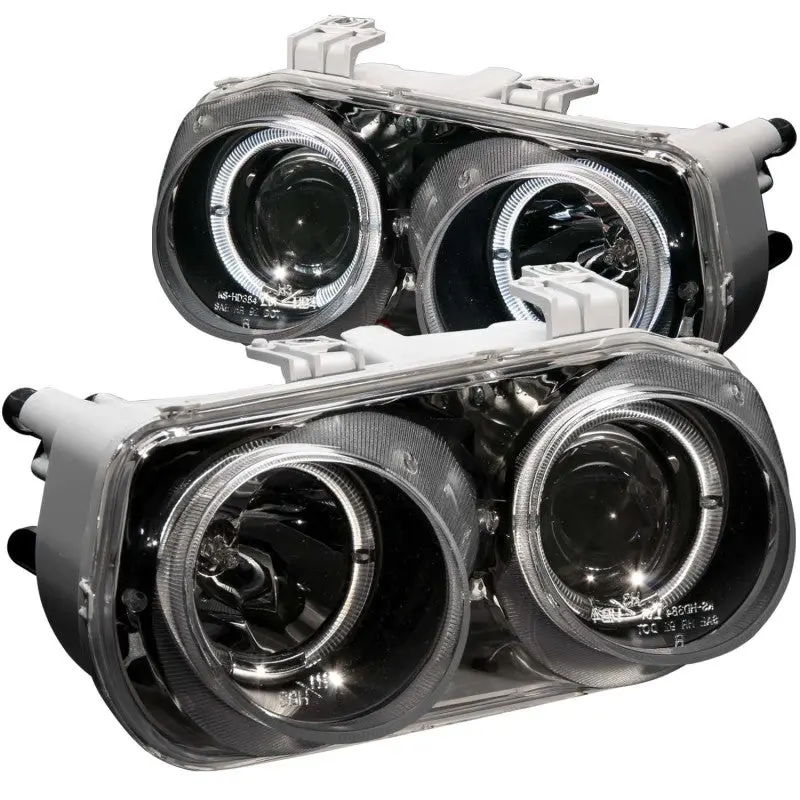 ANZO 1994 1997 Acura Integra Projector Headlights w Halo Black