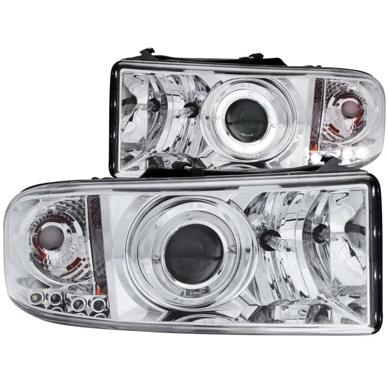 ANZO 1994 2001 Dodge Ram Projector Headlights w Halo Chrome