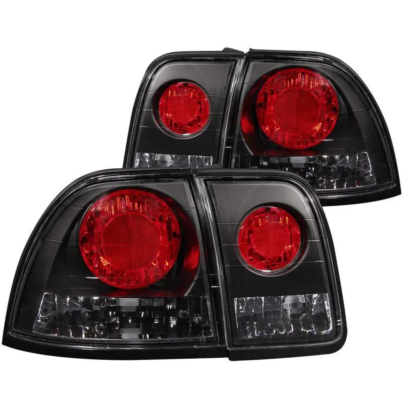 ANZO 1996 1997 Honda Accord Taillights Black