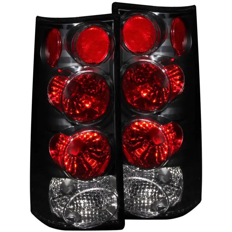 ANZO 1996 2002 Gmc Savana Taillights Black