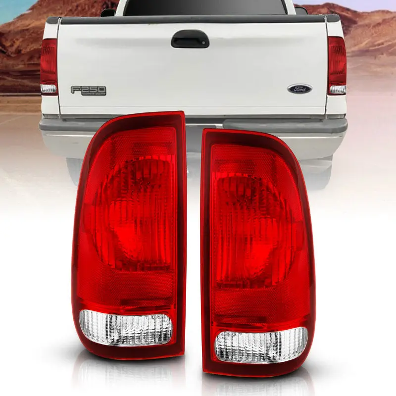 ANZO 1997 2003 Ford F 150 Taillight Red Clear Lens (OE Replacement)