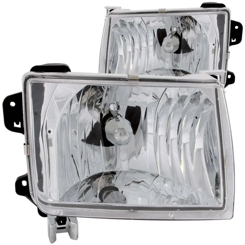 ANZO 1998 2000 Nissan Frontier Crystal Headlights Chrome