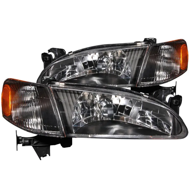 ANZO 1998 2000 Toyota Corolla Crystal Headlights Black