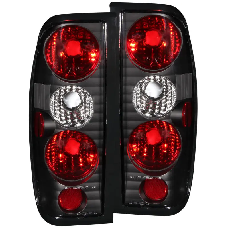 ANZO 1998 2004 Nissan Frontier Taillights Black