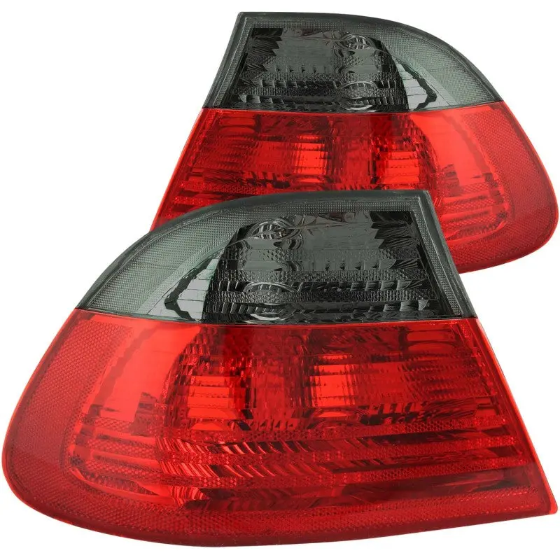 ANZO 2000 2003 BMW 3 Series E46 Taillights Red Smoke Outer