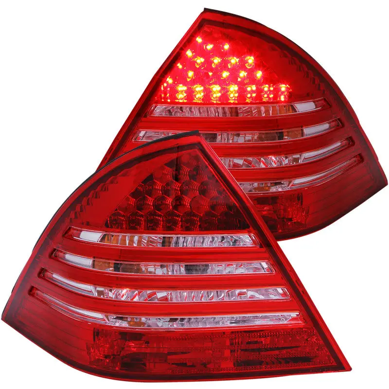 ANZO 2001 2004 Mercedes Benz C Class W203 Taillights Red Smoke