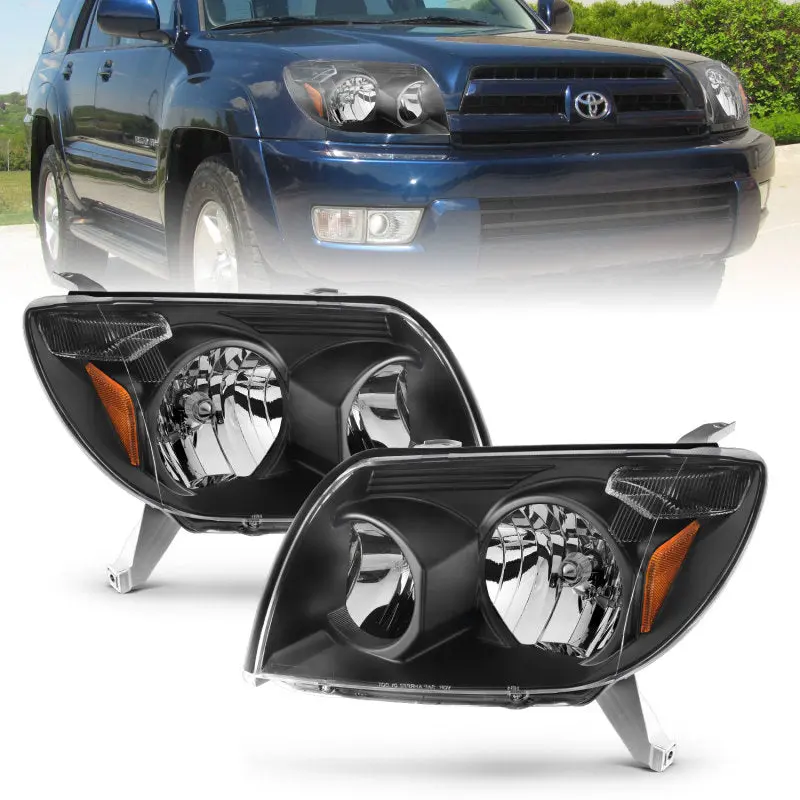 ANZO 2003 2005 Toyota 4Runner Crystal Headlights Black