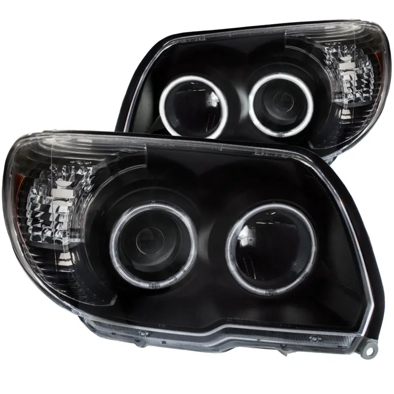 ANZO 2006 2009 Toyota 4Runner Projector Headlights w Halo Black