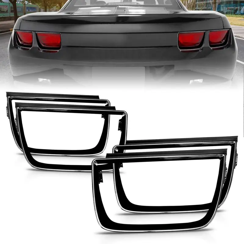 ANZO 2010 2013 Chevrolet Camaro Taillight Bezels 4pc Gloss Black