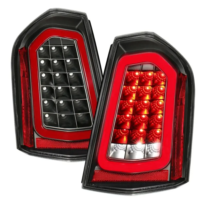 ANZO 11 14 Chrysler 300 LED Taillights Black w Sequential