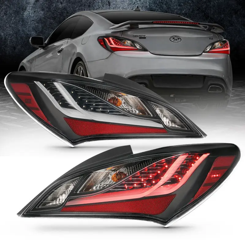 ANZO 10 13 Hyundai Genesis 2DR LED Taillights Smoke
