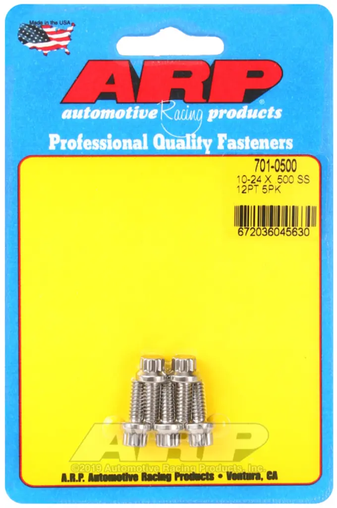 ARP 10 24 x .500 12pt SS bolts