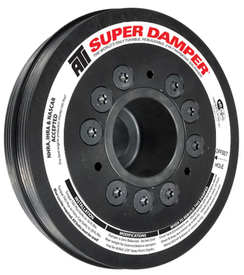ATI Damper 6.78in Alum (2) 4 Grv Mitsubishi Eclipse 4G63 w Integral Lower Cam Drive