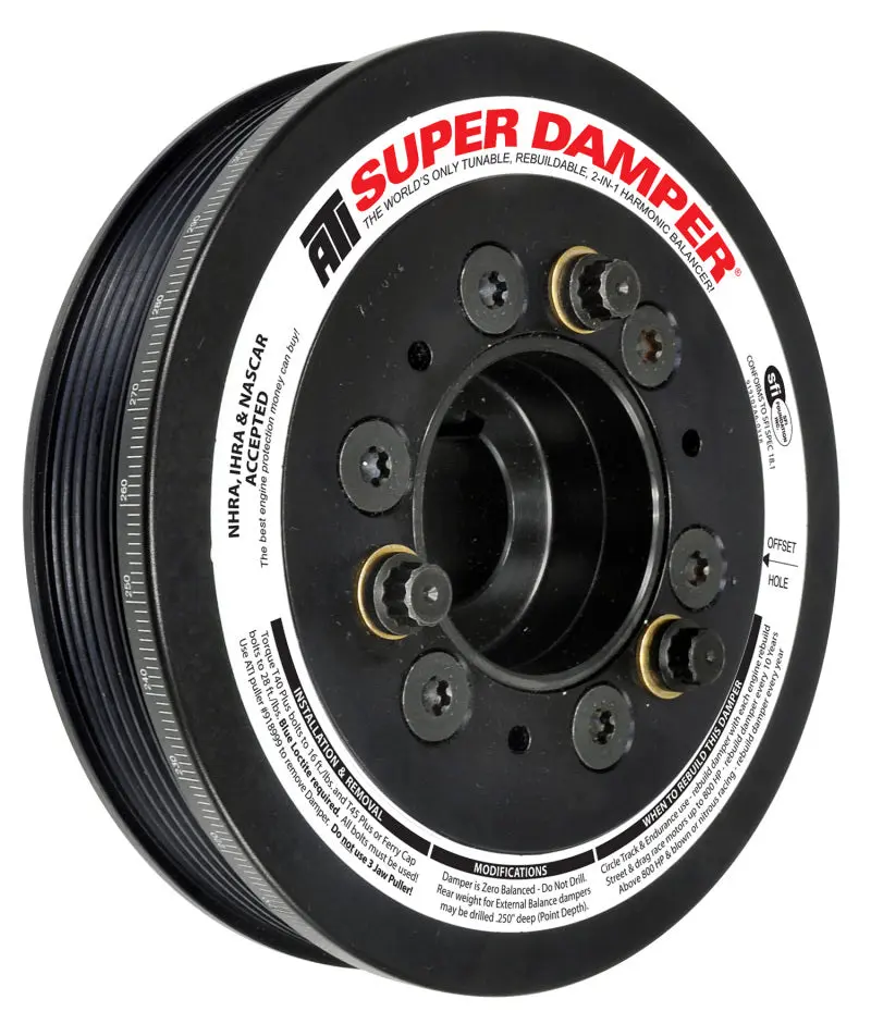 ATI Damper 6.78in Alum 6 Grv Toyota Supra 94 98 JZ80 15 Percent OD Req gatK06077