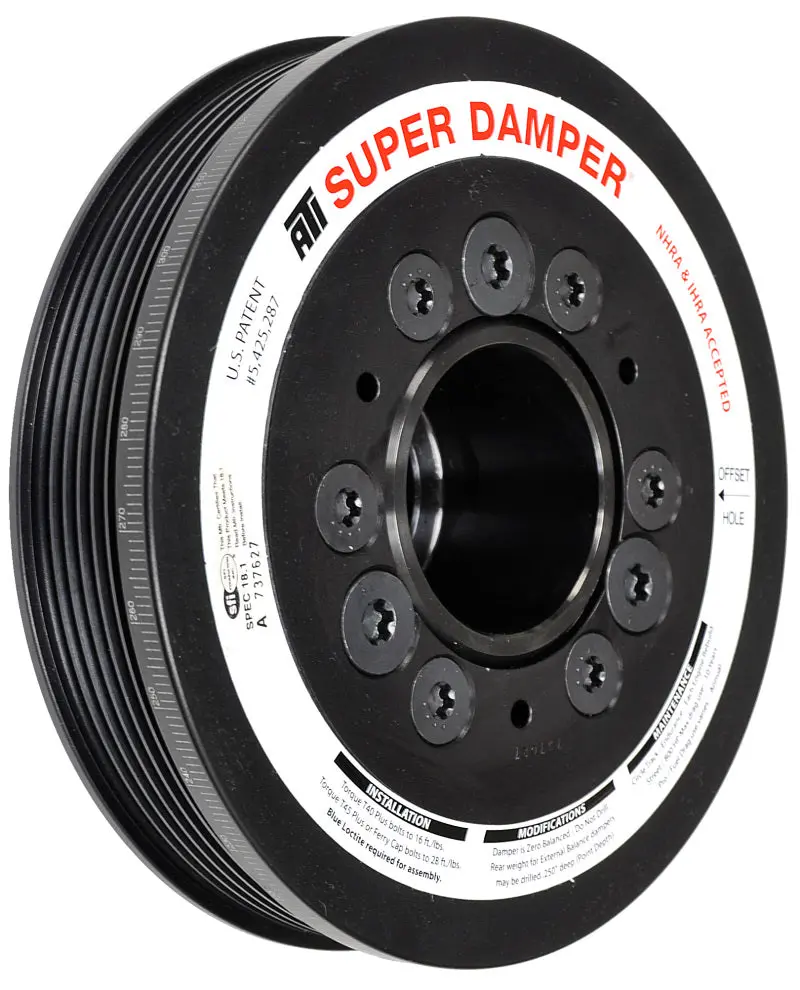 ATI Damper 6.78in AL 6 Grv 10 Per UD LS1 2 3 6 L76 97 13 28T 8mm HTD Drive Rear 3 Rng