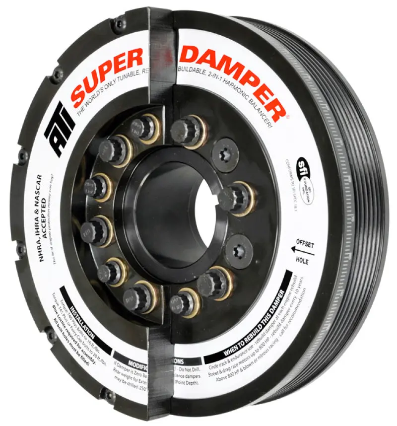 ATI Damper 7.425in Steel 6 Grv Duramax 01 05 LB7 & LLY Ext Bal 3 Ring Diesel