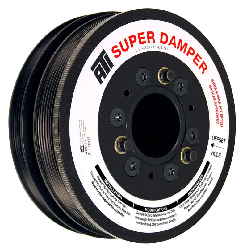 ATI Damper 7.48in Alum 6 4 Grv LS3 Camaro 10 15 Gen 3 Vortec Truck LS