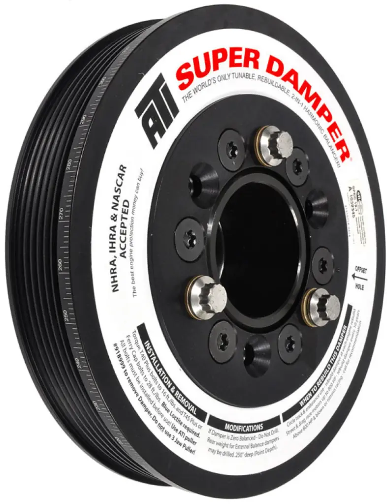 ATI Damper 7.48in Alum LW 6 4 Grv LSA 09 15 Cadillac CTS V (Excl SC Pulley)