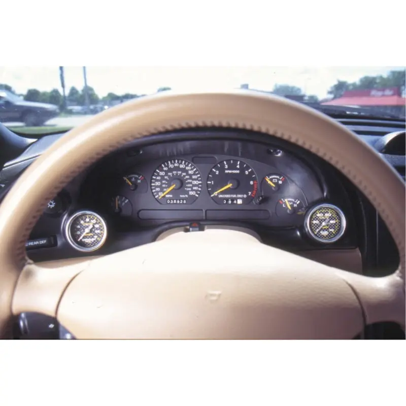 Autometer 94 00 Ford Mustang 52mm Black Dual Instrument Cluster Bezel