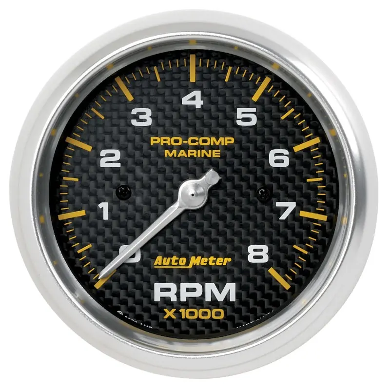 Autometer Marine Carbon Fiber 3 3 8in 8k RPM Tachometer