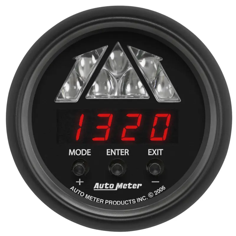 Autometer Z Series 2 1 16in Tachometer Digital 16000 RPM w LED Shift Light