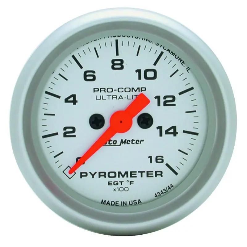 Autometer Ultra Lite 52mm 0 1600 Deg F Electronic EGT Kit