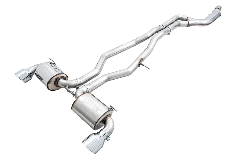 AWE 2020 Toyota Supra A90 Non Resonated Touring Edition Exhaust 5in Chrome Silver Tips AWE Tuning