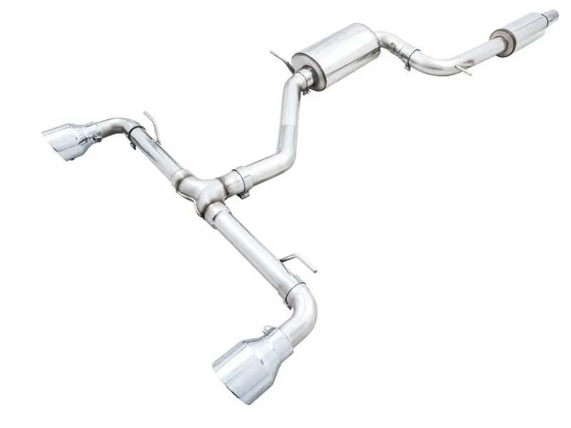 AWE 2022 VW GTI MK8 Touring Edition Exhaust Chrome Silver Tips AWE Tuning