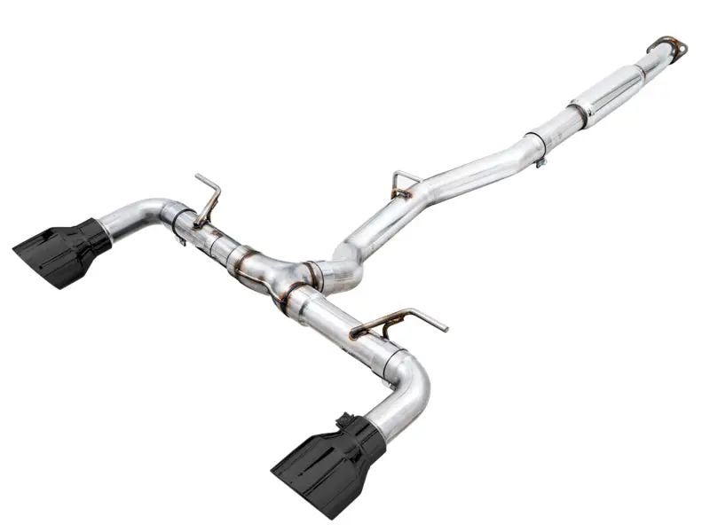AWE Subaru BRZ Toyota GR86 Toyota 86 Track Edition Cat Back Exhaust Diamond Black Tips AWE Tuning