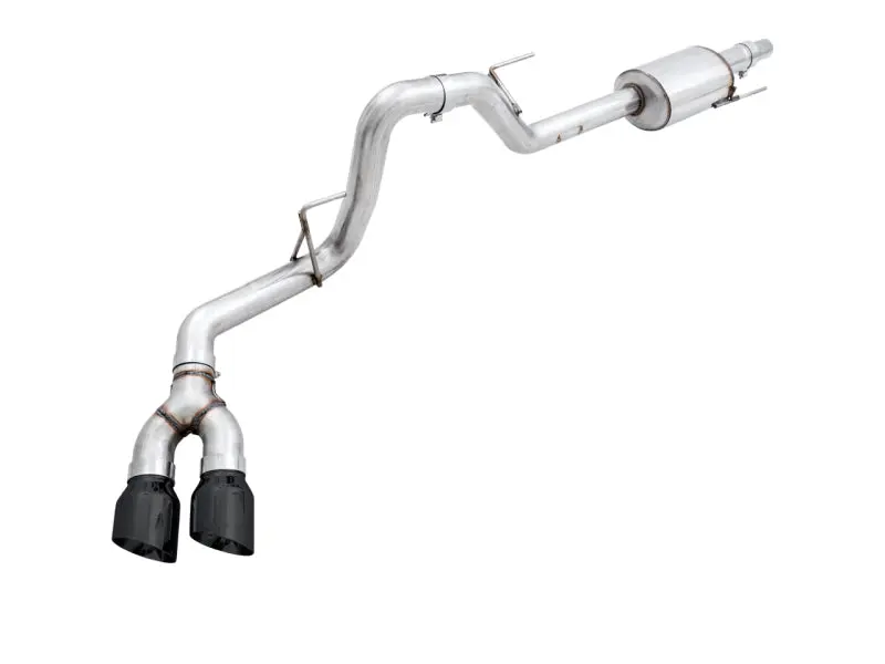 AWE Tuning 2015+ Ford F 150 0FG Single Exit Performance Exhaust System w 4.5in Diamond Black Tips