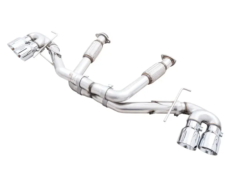 AWE Tuning 2020 Chevrolet Corvette (C8) Track Edition Exhaust Quad Chrome Silver Tips