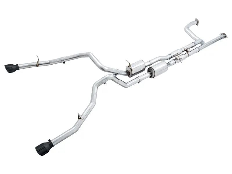 AWE Tuning 2021 RAM 1500 TRX 0FG Cat Back Exhaust Diamond Black Tips