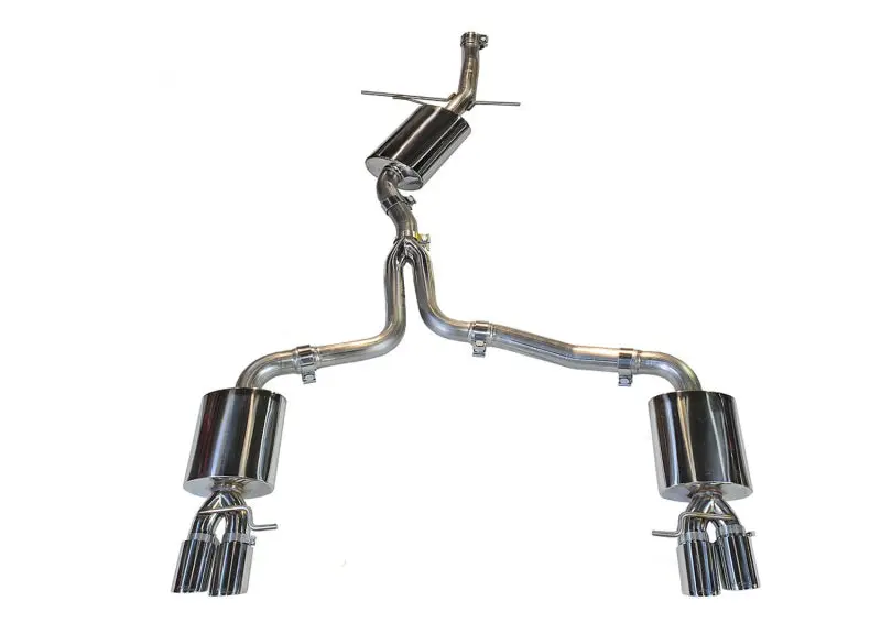 AWE Tuning Audi B8 A5 2.0T Touring Edition Exhaust Quad Outlet Polished Silver Tips