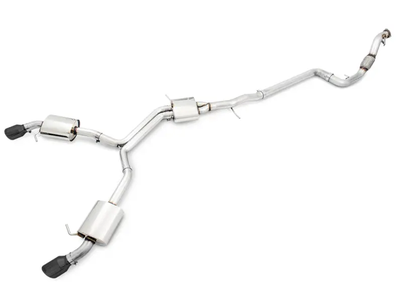 AWE Tuning Audi B9 A4 Touring Edition Exhaust Dual Outlet Diamond Black Tips (Includes DP)
