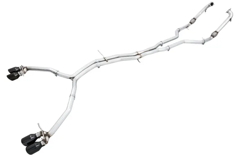 AWE Tuning Audi B9 S4 Track Edition Exhaust Non Resonated (Black 102mm Tips)