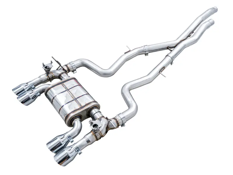 AWE Tuning BMW F8X M3 M4 SwitchPath Catback Exhaust Chrome Silver Tips