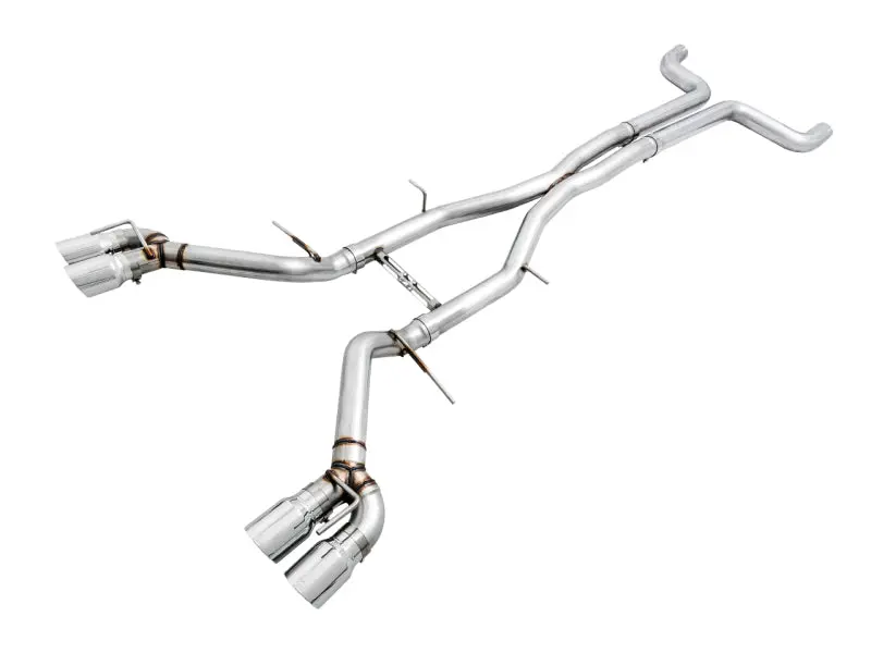 AWE Tuning 16 19 Chevy Camaro SS Non Res Cat Back Exhaust Track Edition (Quad Chrome Silver Tips)