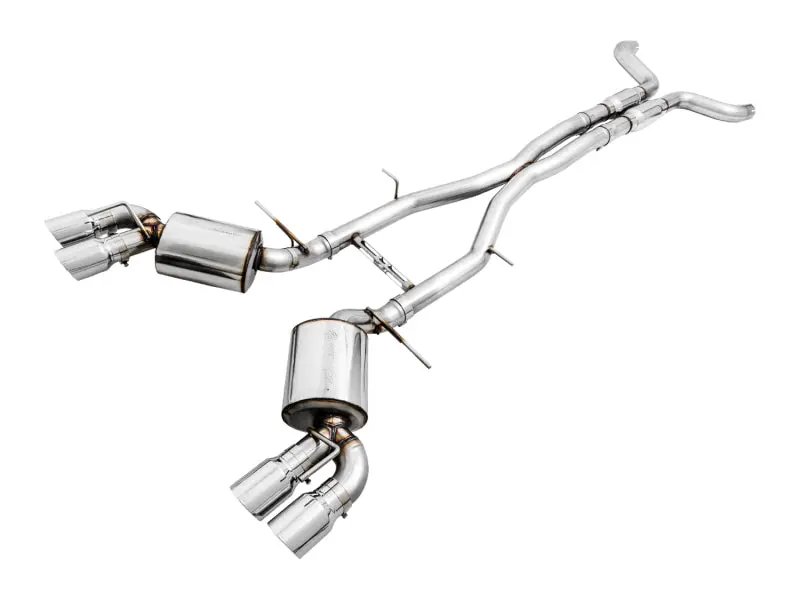 AWE Tuning 16 19 Chevy Camaro SS Res Cat Back Exhaust Touring Edition (Quad Chrome Silver Tips)