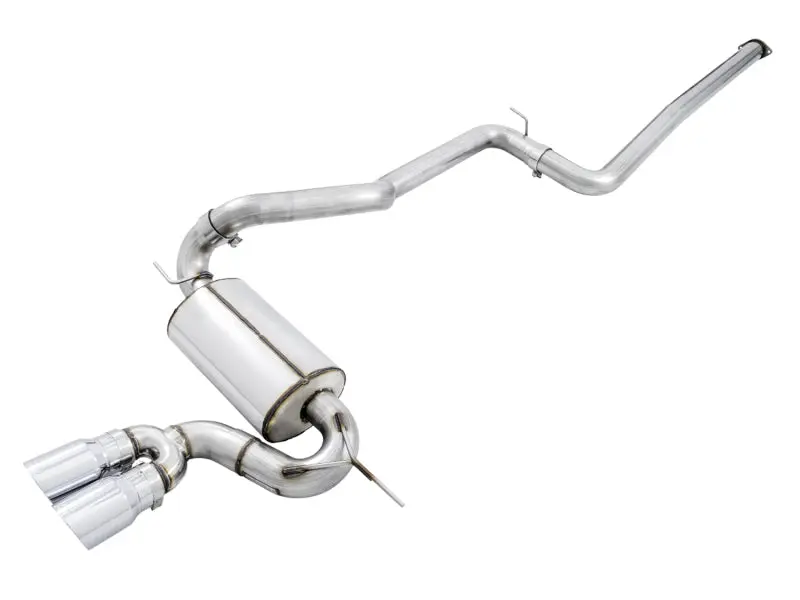 AWE Tuning Ford Focus ST Touring Edition Cat back Exhaust Non Resonated Chrome Silver Tips