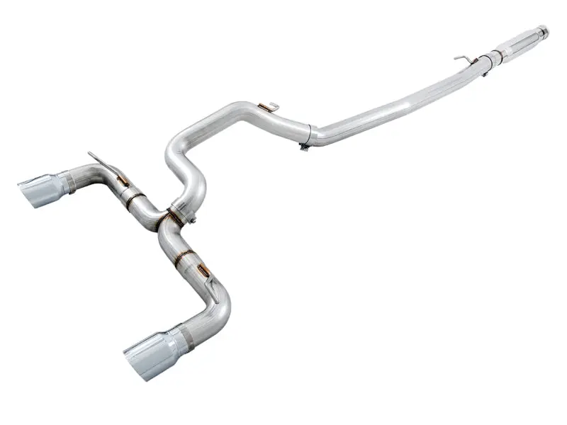 AWE Tuning Ford Focus RS Track Edition Cat back Exhaust Chrome Silver Tips